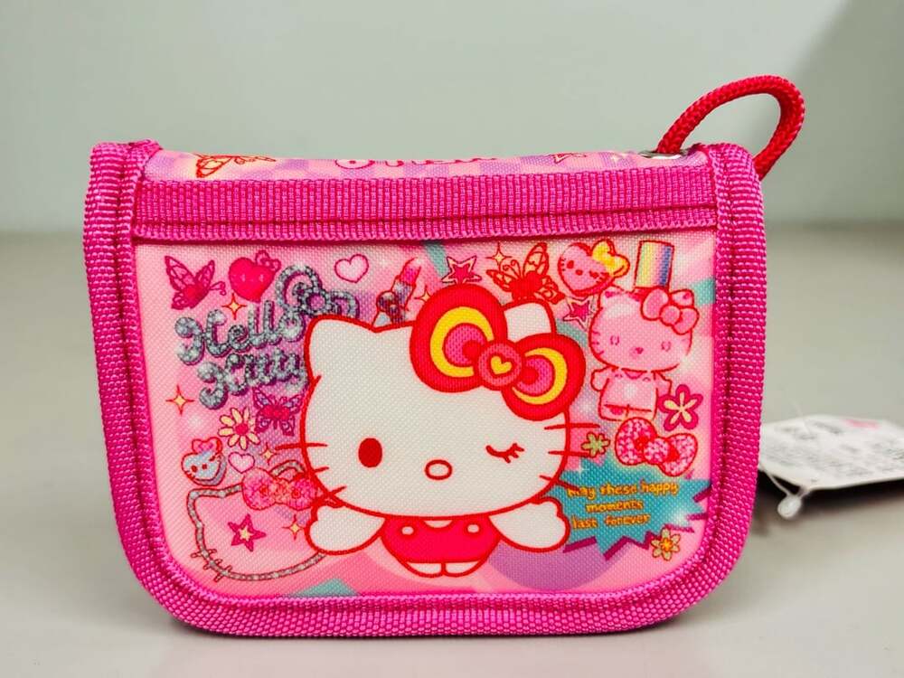Hello Kitty NWT Flower Black String Wallet